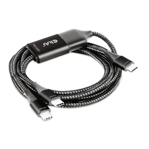 CLUB3D USB Type-C, Y charging cable to 2x USB Type-C max. 100W, 1.83m/6ft M/M, 1.83 m, USB C, USB C…