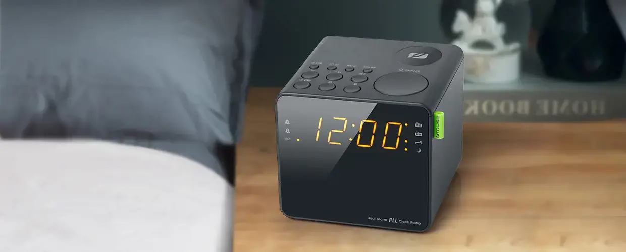 "Muse M-187CR" dvigubas radijo laikrodis su žadintuvu