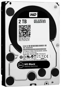 "WD Desktop Black" 2 TB kietasis diskas 7200 aps./min 6 Gb/s serijinės ATA sATA 64 MB spartinančiosios atminties 3,5 colių vidinis RoHS reikalavimus atitinkantis kietasis diskas Nefasuotas