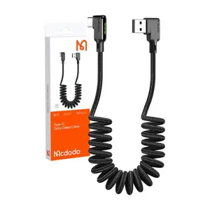 USB ir USB-C kabelis, "Mcdodo CA-7310", kampinis, 1,8 m (juodas)