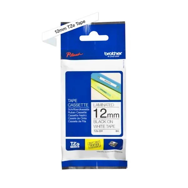 OEM Brother TZe-231 balta/juoda (TZE231) 12 mm x 8 m