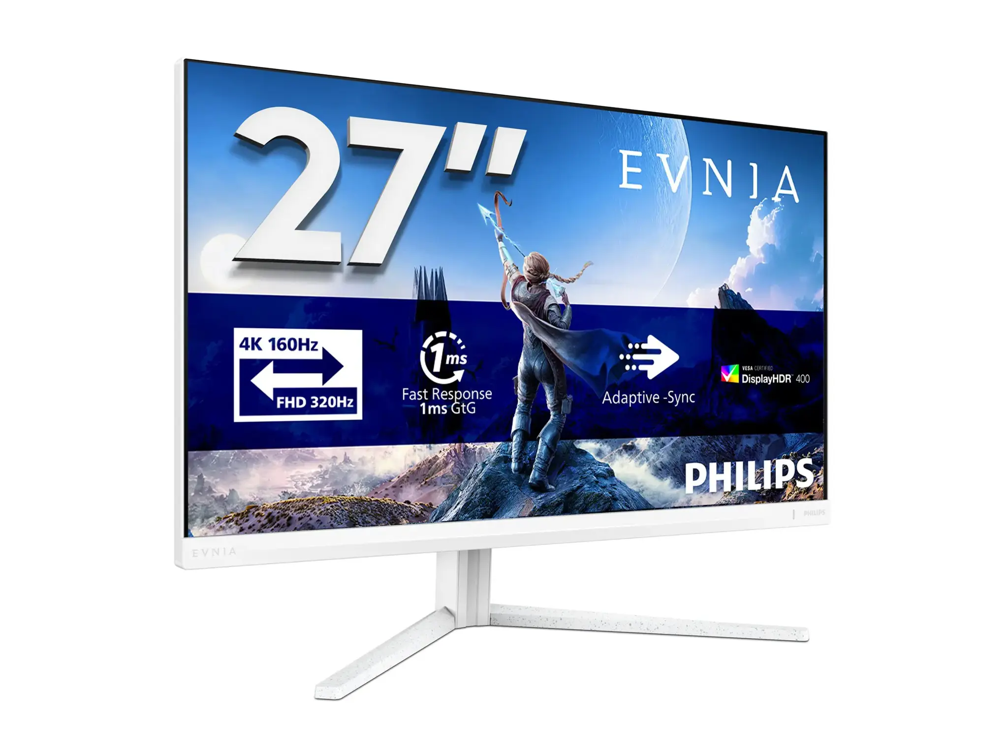 Philips 27M2N5901A/00 | 27 " | Fast IPS | UHD | 16:9 | 160 Hz | 1 ms | 3840 x 2160 pixels | 350 cd/m² | HDMI ports quantity 2 | White