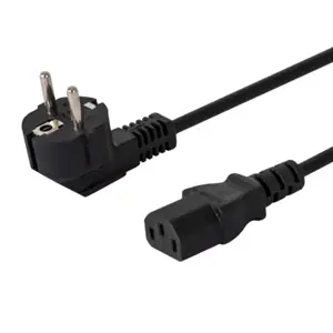 SAVIO CL-98 kabelis (IEC320 C13 - Shuko ; 1,8 m; juoda spalva)