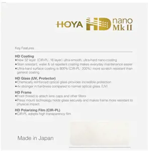 "Hoya" filtras žiedinis poliarizatorius HD Nano Mk II 62 mm