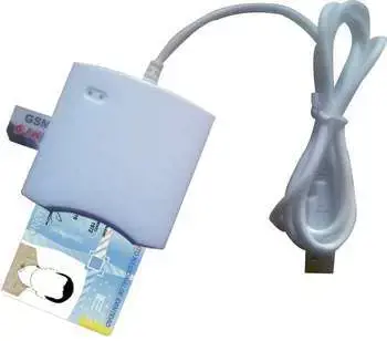 "Transcend SMART CARD" kortelių skaitytuvas USB PC/SC N68 White