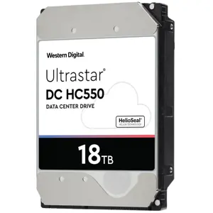 WESTERN DIGITAL Ultrastar DC HC550 18 TB standusis diskas SAS Ultra 512MB 7200RPM 512E SE P3 DC HC550 3,5 colio urmu - WUH721818AL5204