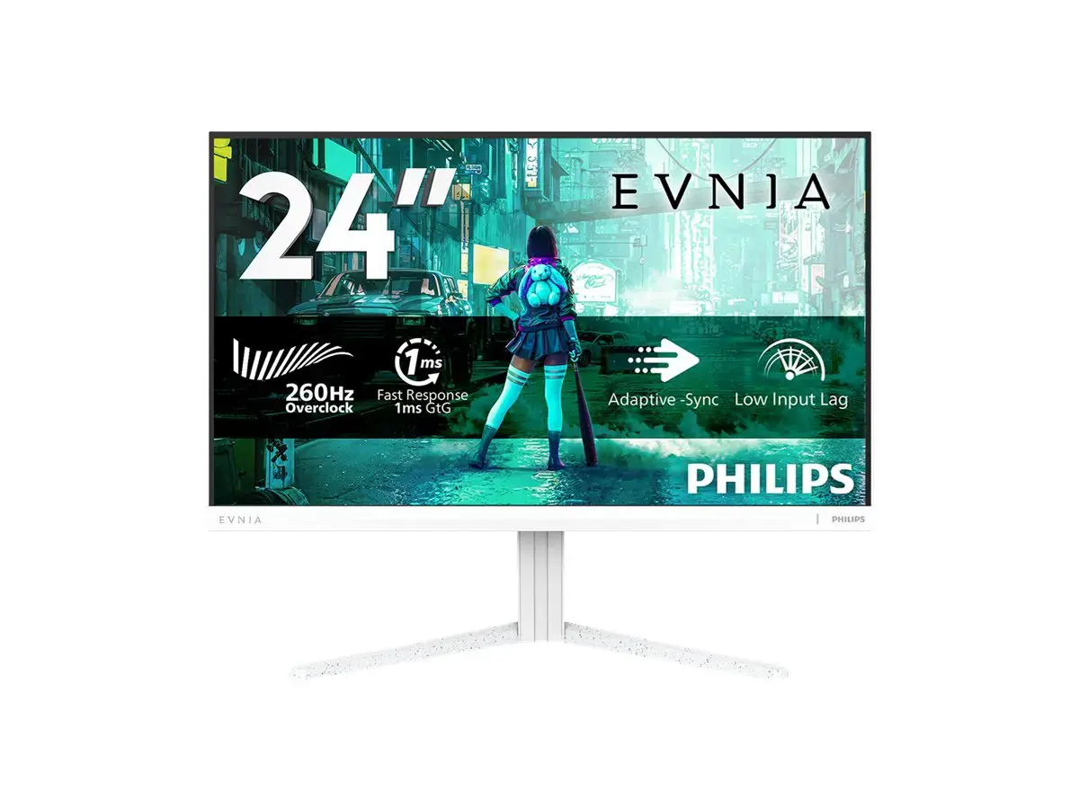 Philips Evnia 24M2N3201PL/00 | 24 " | Fast IPS | FHD | 16:9 | 260 Hz | 1 ms | 1920 x 1080 pixels | 300 cd/m² | HDMI ports quantity 1 | White