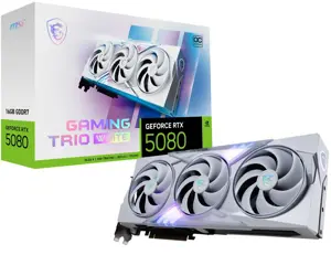 Vaizdo plokštė MSI GeForce RTX 5080 16 GB, GDDR7, GEFORCE RTX 5080 16G GAMING TRIO OC WHITE