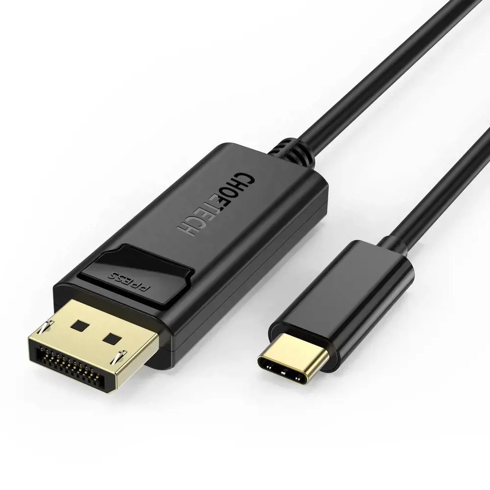 Choetech unidirectional USB Type C monitor video cable - Display Port 4K 1,8m black (XCP-1801BK)