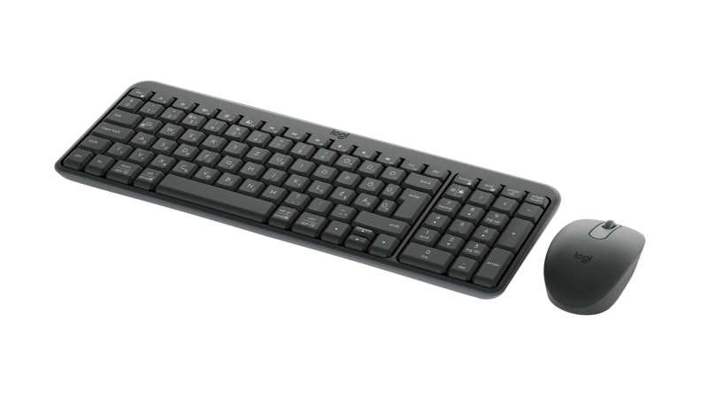 Logitech MK250 Compact Combo Belaidė klaviatūra + Pelė, Bluetooth, US Int, Graphite
