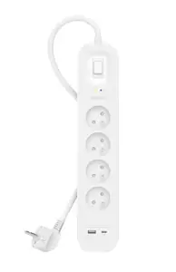 Apsaugos nuo viršįtampių juostelė 4xFR 1xUSB-A 1xUSB-C 525J 2M