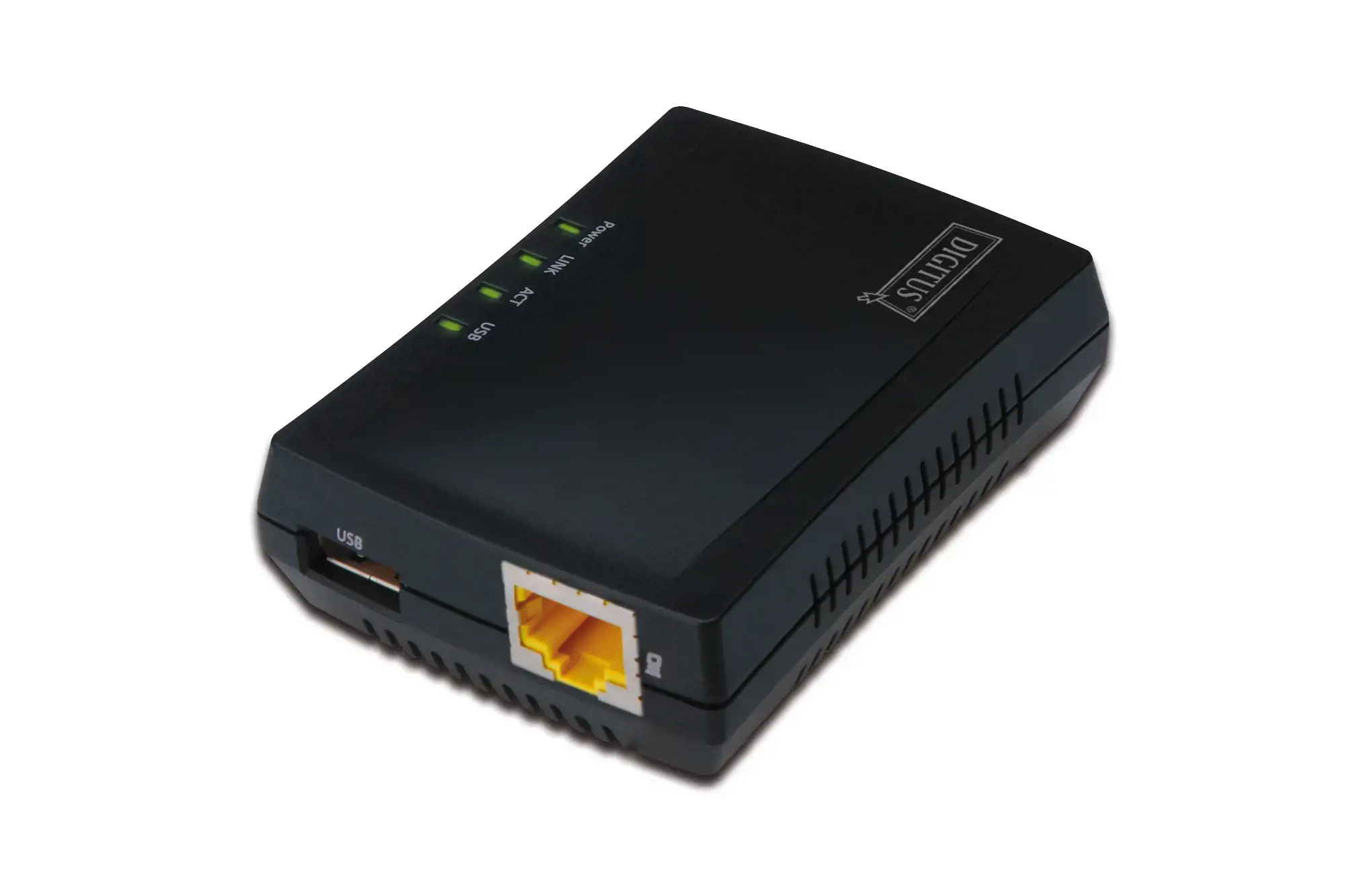 DIGITUS daugiafunkcinis tinklo serveris 1xUSB2.0 spausdinimo serveris NAS ir tinklo USB šakotuvas 1xRJ45 10/100Mbps LAN
