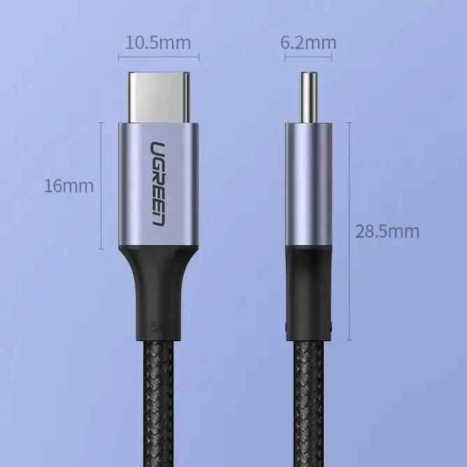 Ugreen USB Type C - USB Type C charging data cable Power Delivery 100W Quick Charge FCP 5A 3m gray (90120 US316)