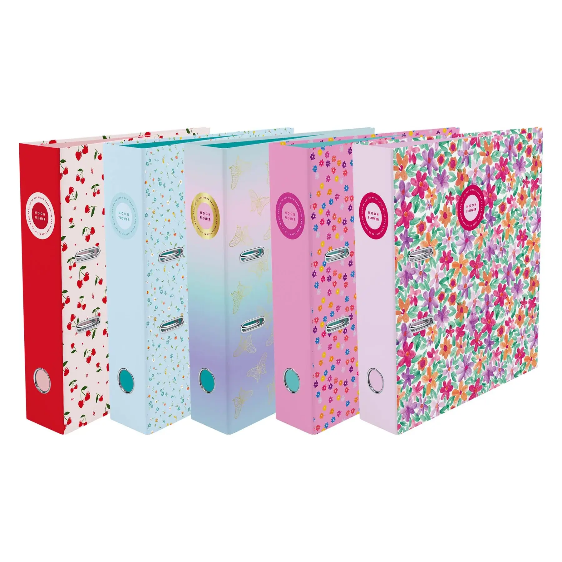 A4 Lever Arch File Teen Moonflower