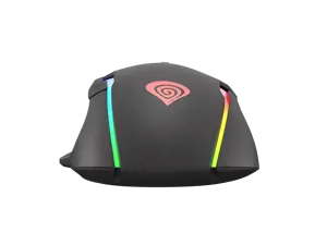 NATEC Genesis žaidimų pelė Xenon 220 optinė 6400DPI su programine įranga RGB apšviesta juoda