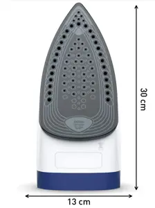 "Tefal FV2838E0", sausas ir garų lygintuvas, "Cerilium" padas, 1,9 m, 180 g/min, mėlynas, baltas, 40 g/min