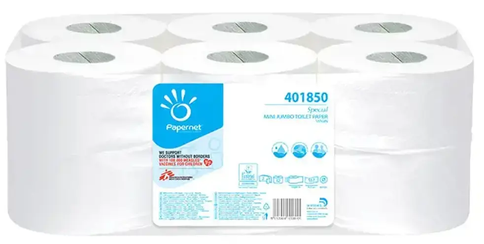 Tualetinis ritinys PAPERNET, Jumbo Mini, 2 sluoksnių,170m., 557lapų, balta sp.