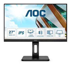 Monitorius AOC P2 27P2Q, 68.6 cm (27"), 1920 x 1080 pixels, Full HD, LED, 4 ms, Black