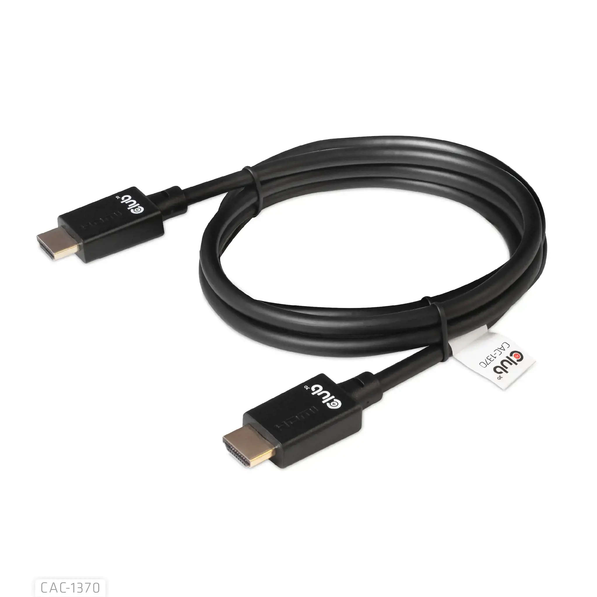 CLUB3D Ultra High Speed HDMI 4K120Hz, 8K60Hz Certified Cable 48Gbps M/M 1.5 m/4.92 ft, 1.5 m, HDMI Type A (Standard), HDMI Type A (Standard), 48 Gbit/s, Audio Return Channel (ARC), Black