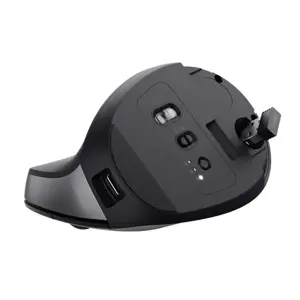 Trust Bayo+, Right-hand, Vertical design, Optical, RF Wireless + Bluetooth, 2400 DPI, Black