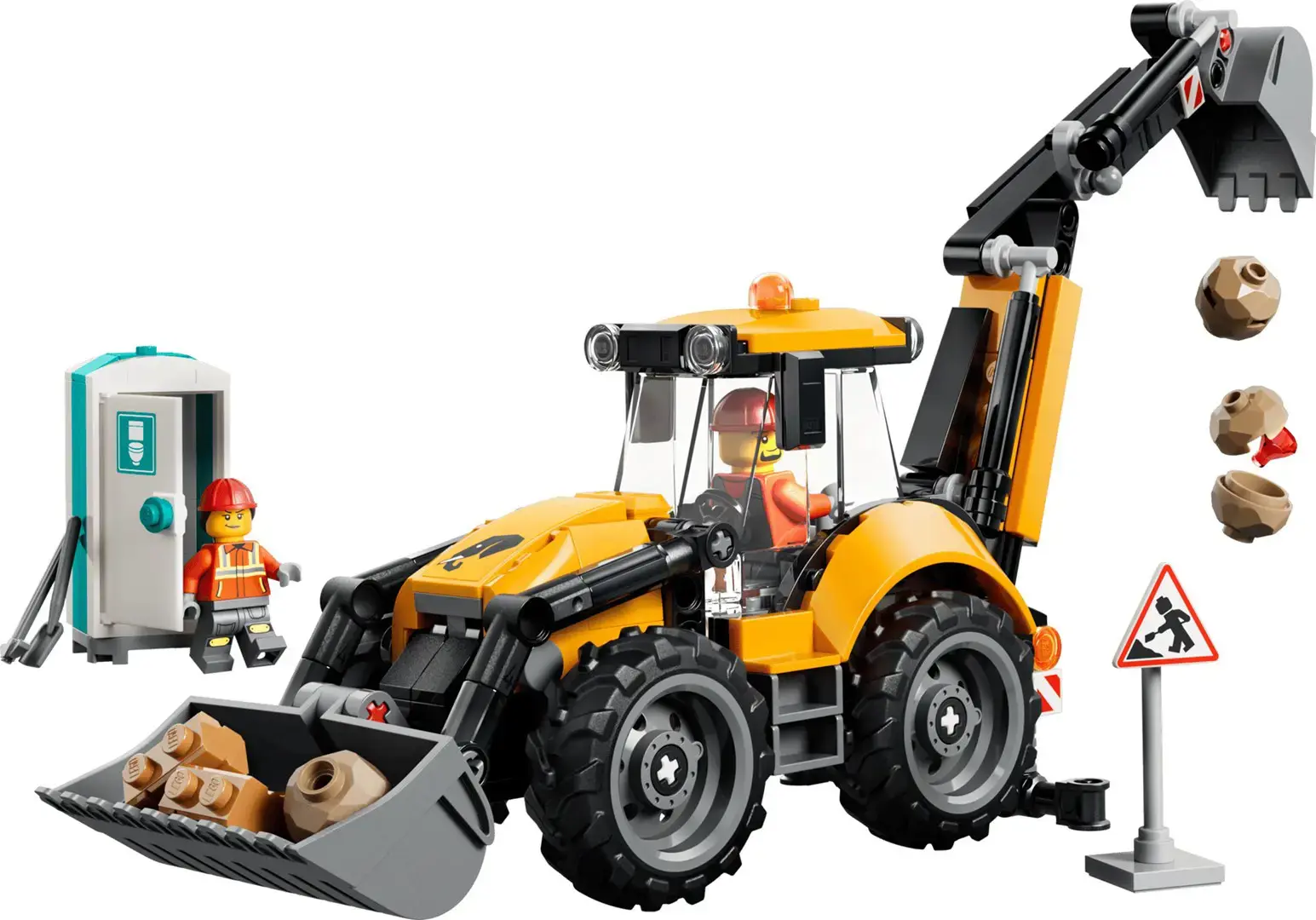 LEGO CITY 60480 Yellow Backhoe Loader