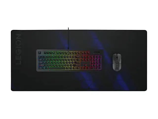 Lenovo GXH1C97869, Juoda, mėlyna, vaizdas, mikropluoštas, žaidimų pelės kilimėlis