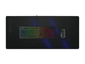 Lenovo GXH1C97869, Juoda, mėlyna, vaizdas, mikropluoštas, žaidimų pelės kilimėlis