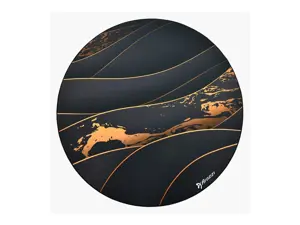Arozzi Zona Round Floor Pad | Black/Gold