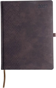 Darbo knyga TRADITIONAL 2027, PU, A4, ruda(Baltic)