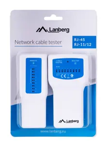 LANBERG NT-0402 "Lanberg" kabelių testeris, skirtas laidams su RJ45, RJ-11 gnybtais