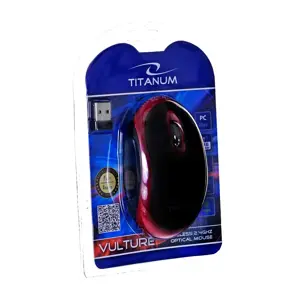 "Titanum TM116E" belaidė 3D pelė 2,4 GHz juoda / raudona