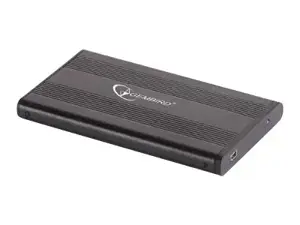 GEMBIRD EE2-U2S-5 HDD/SSD korpusas Gembird, skirtas 2,5 SATA - USB 2.0, aliuminis, juodas