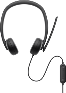 DELL WH3024, Wired, Calls/Music, 20 - 20000 Hz, 110 g, Headset, Black