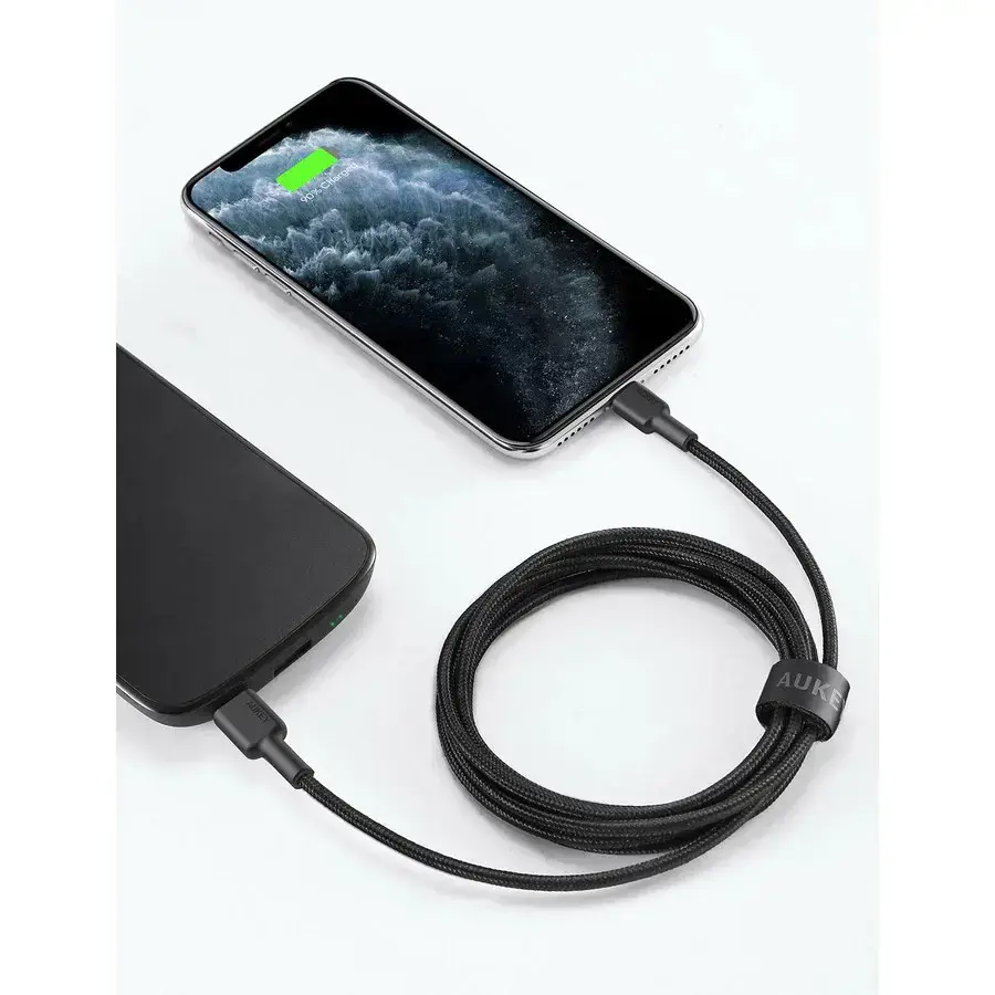 AUKEY CB-CL03 NAILONINIS USB C-LIGHTNING KABELIS 2 M PD