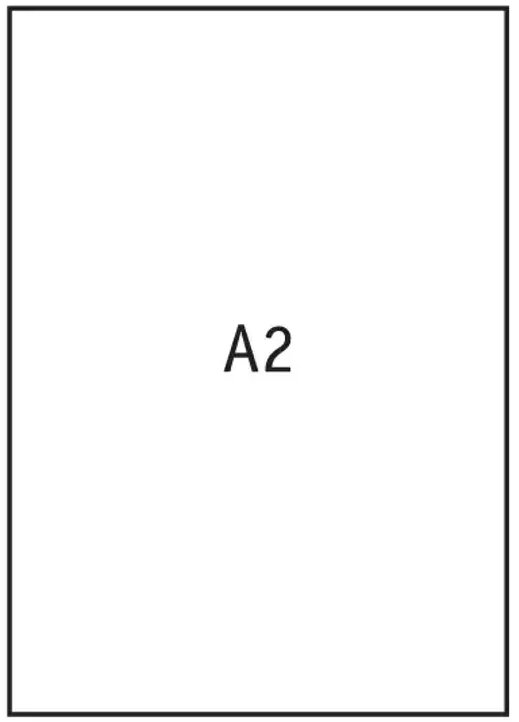 Popierius braižybai, A2, 610 x 430 mm, 170 g/m2, 20 vnt.