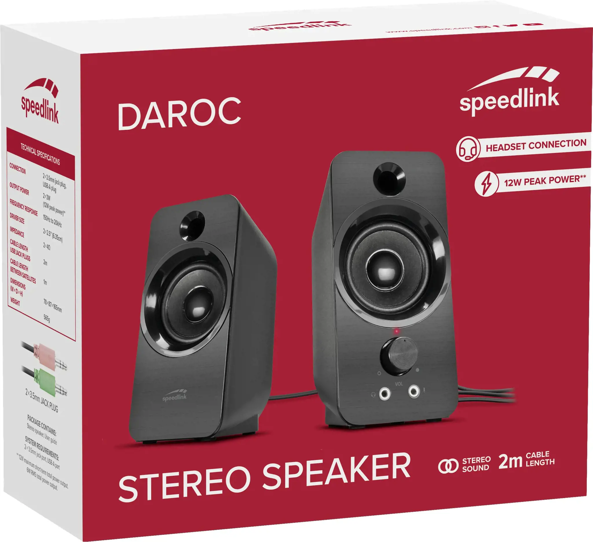 "Speedlink" garsiakalbiai Daroc (SL-810005-BK)