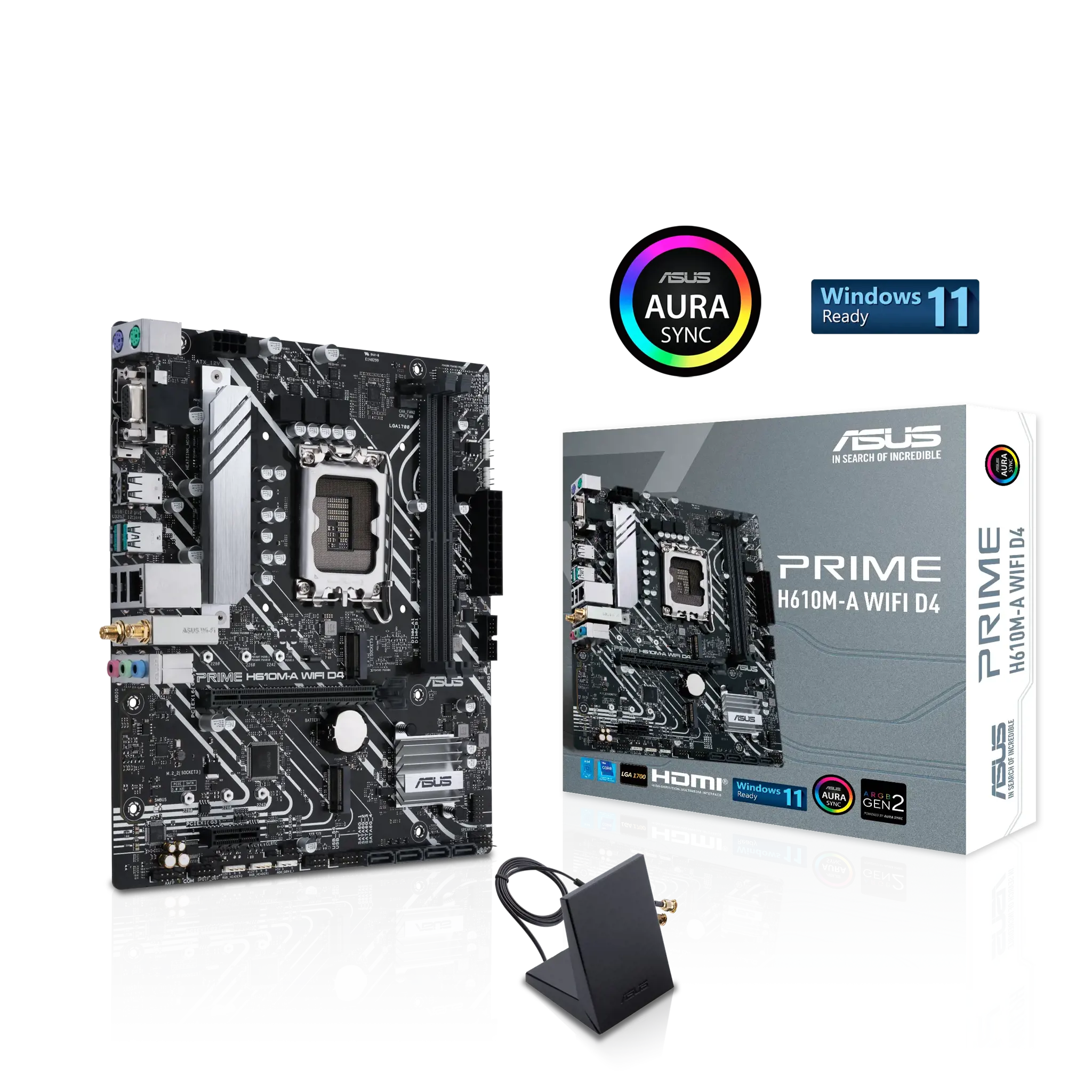 ASUS PRIME H610M-A WIFI D4, "Intel", LGA 1700, "Intel® Celeron®", "Intel® Core™ i3", "Intel® Core™ i5", "Intel® Core™ i7", "Intel® Core™ i9",..., DDR4-SDRAM, 64 GB, DIMM