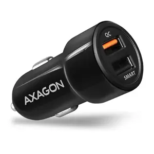 AXAGON PWC-QC5 automobilinis įkroviklis Smart 5V 2,4A + QC3.0, 30W, juodas