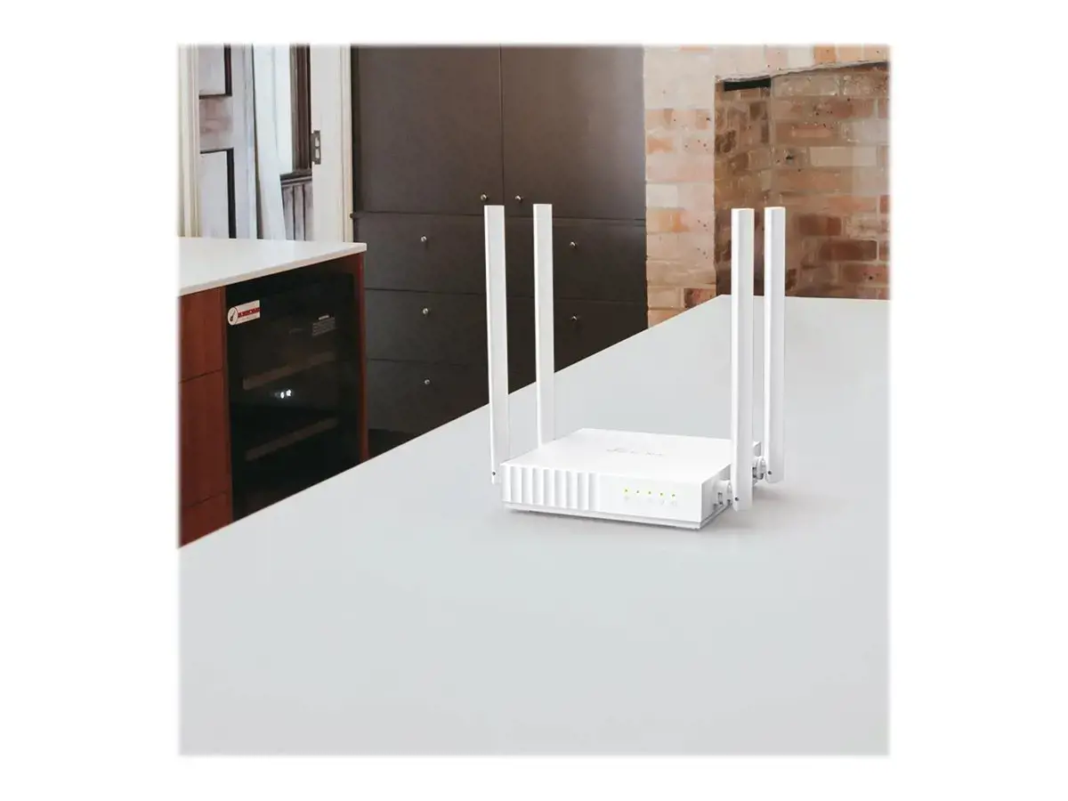 TP-Link ARCHER C24, "Wi-Fi 5" (802.11ac), dviejų dažnių (2,4 GHz / 5 GHz), Ethernet LAN, 4G, baltas, stalinis maršrutizatorius