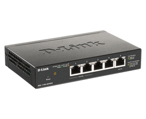 D-Link DGS-1100-05PDV2, valdomas, Gigabit Ethernet (10/100/1000), dvipusis, maitinimas per Ethernet (PoE)