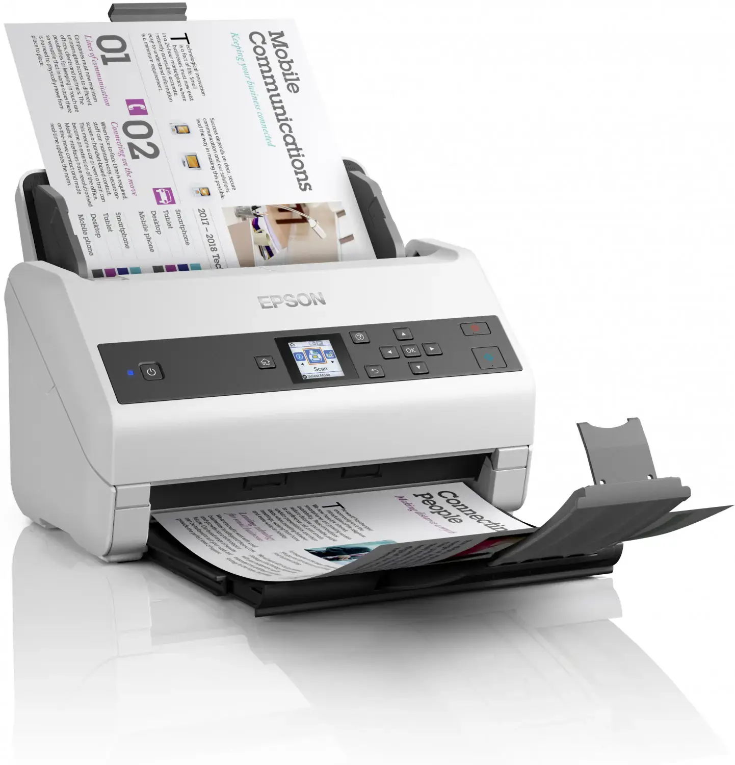 "Epson WorkForce DS-970", 600 x 600 DPI, 30 bitų, 24 bitų, 10 bitų, 8 bitų, 85 ppm