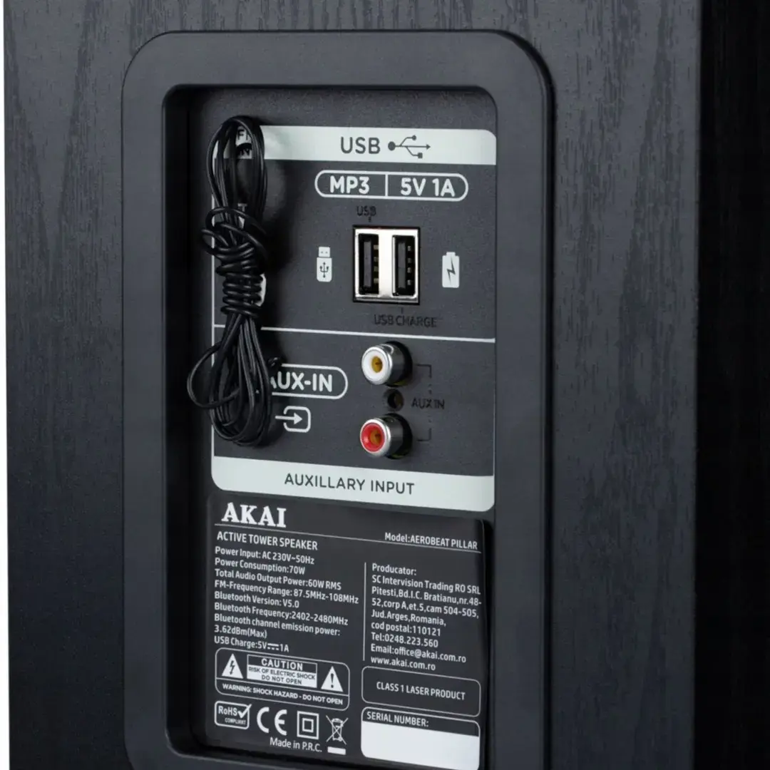 AKAI AEROBEAT PILLAR Active Speaker