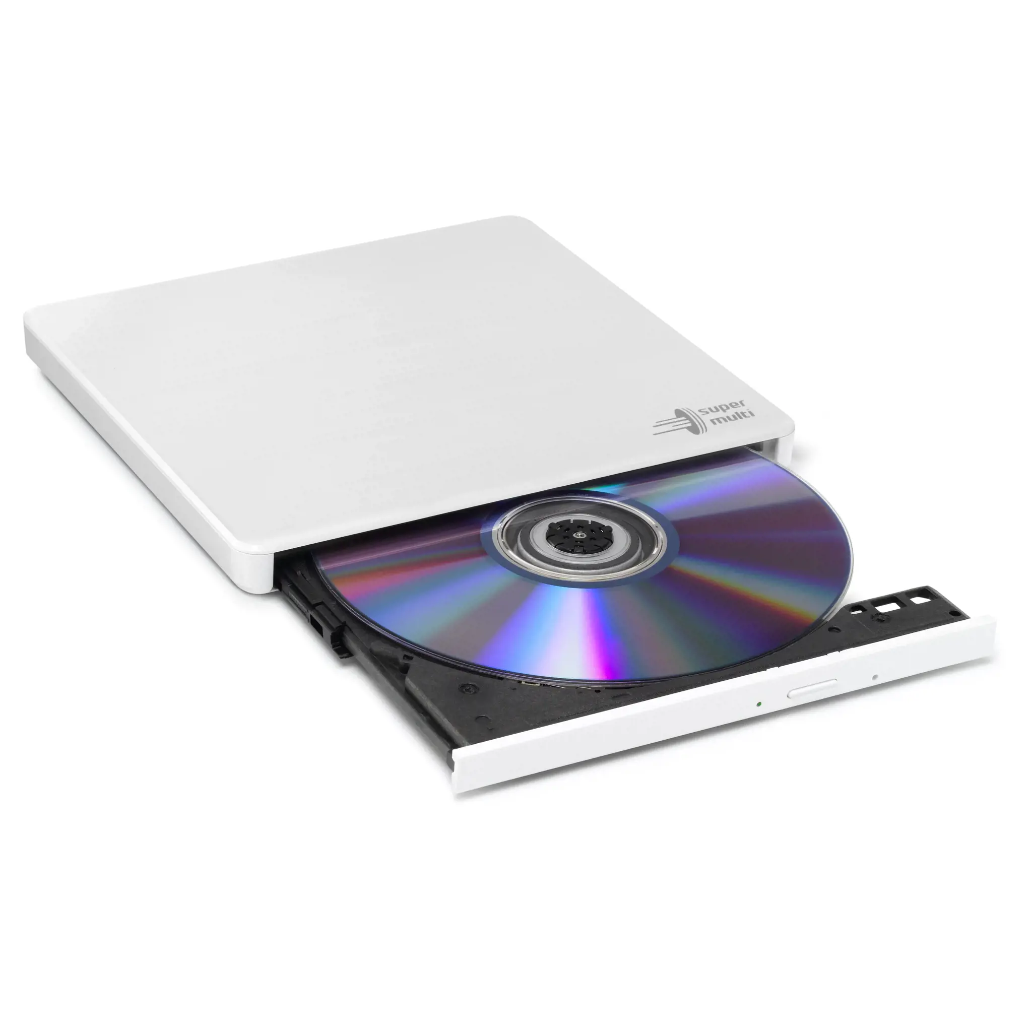 "Hitachi-LG Slim" nešiojamasis DVD įrašymo įrenginys, juodas, dėklas, stalinis/nešiojamasis kompiuteris, DVD±RW, USB 2.0, 60000 h