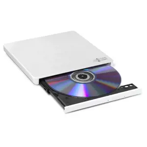 "Hitachi-LG Slim" nešiojamasis DVD įrašymo įrenginys, juodas, dėklas, stalinis/nešiojamasis kompiuteris, DVD±RW, USB 2.0, 60000 h