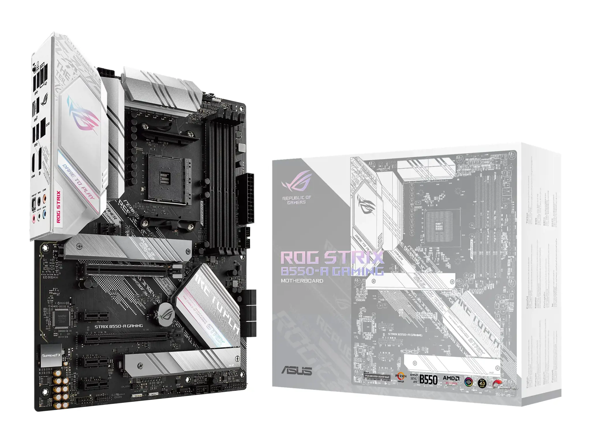 ASUS ROG STRIX B550-A GAMING, AMD, "Socket AM4", "AMD Ryzen™ 3", DDR4-SDRAM, 128 GB, DIMM