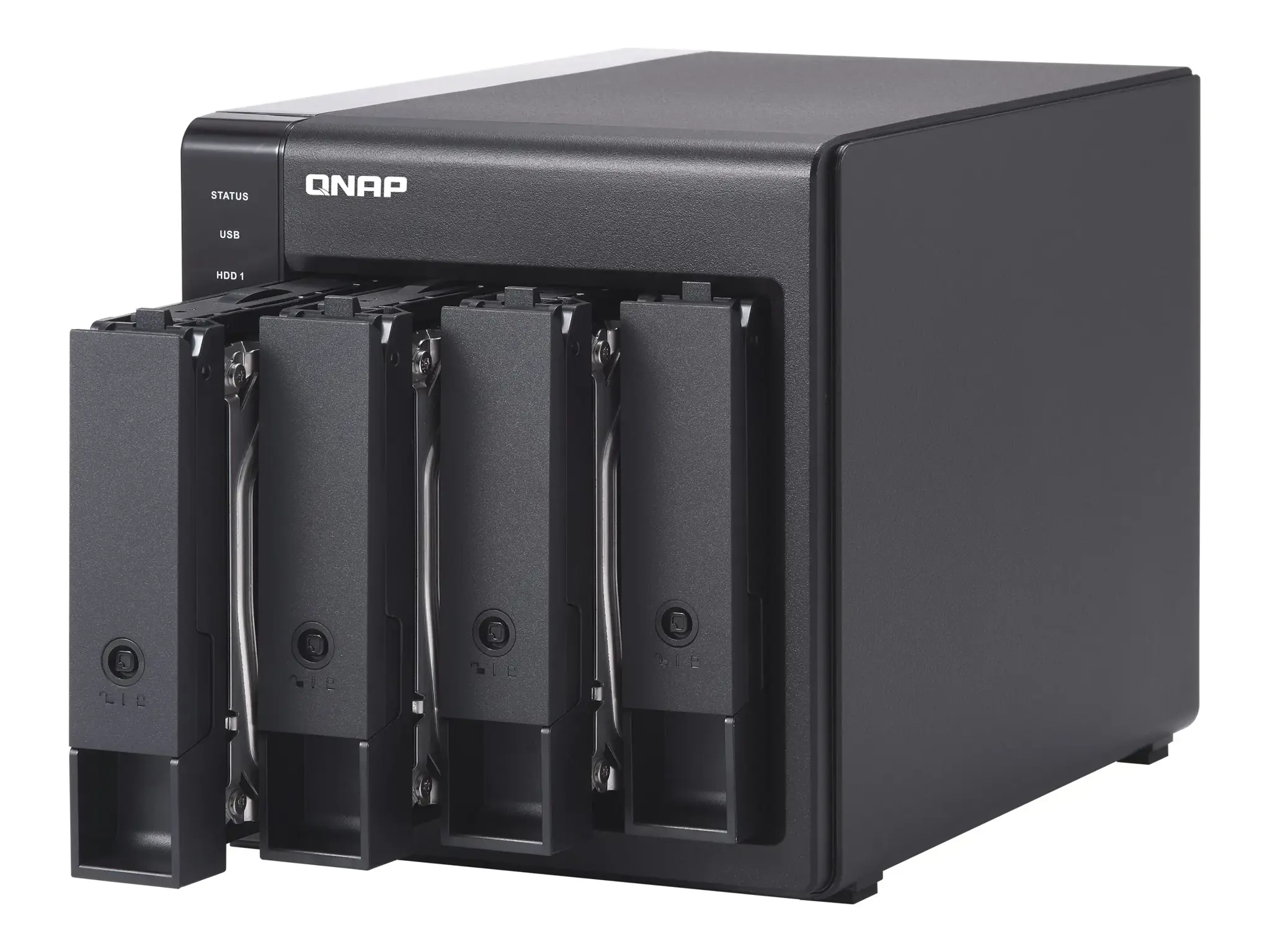 QNAP TR-004, HDD/SSD korpusas, 2,5/3,5", "Serial ATA II", 3 Gb/s, karšto keitimo, juodas