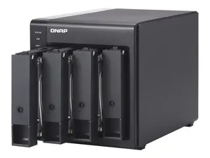 QNAP TR-004, HDD/SSD korpusas, 2,5/3,5", "Serial ATA II", 3 Gb/s, karšto keitimo, juodas