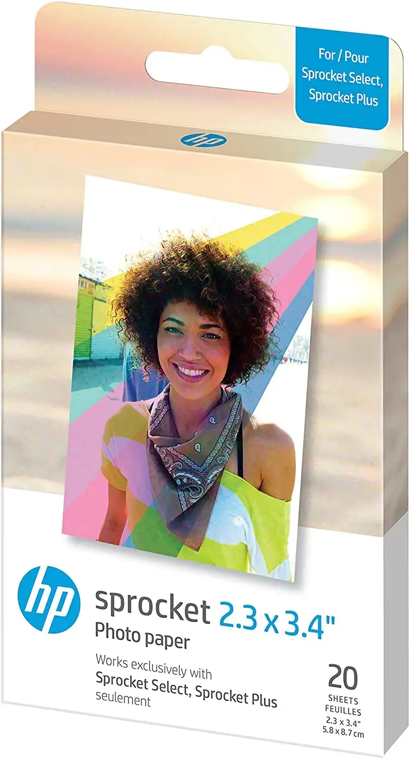 HP fotopopierius Sprocket Plus Zink 5,8x8,6 cm 20 lapų