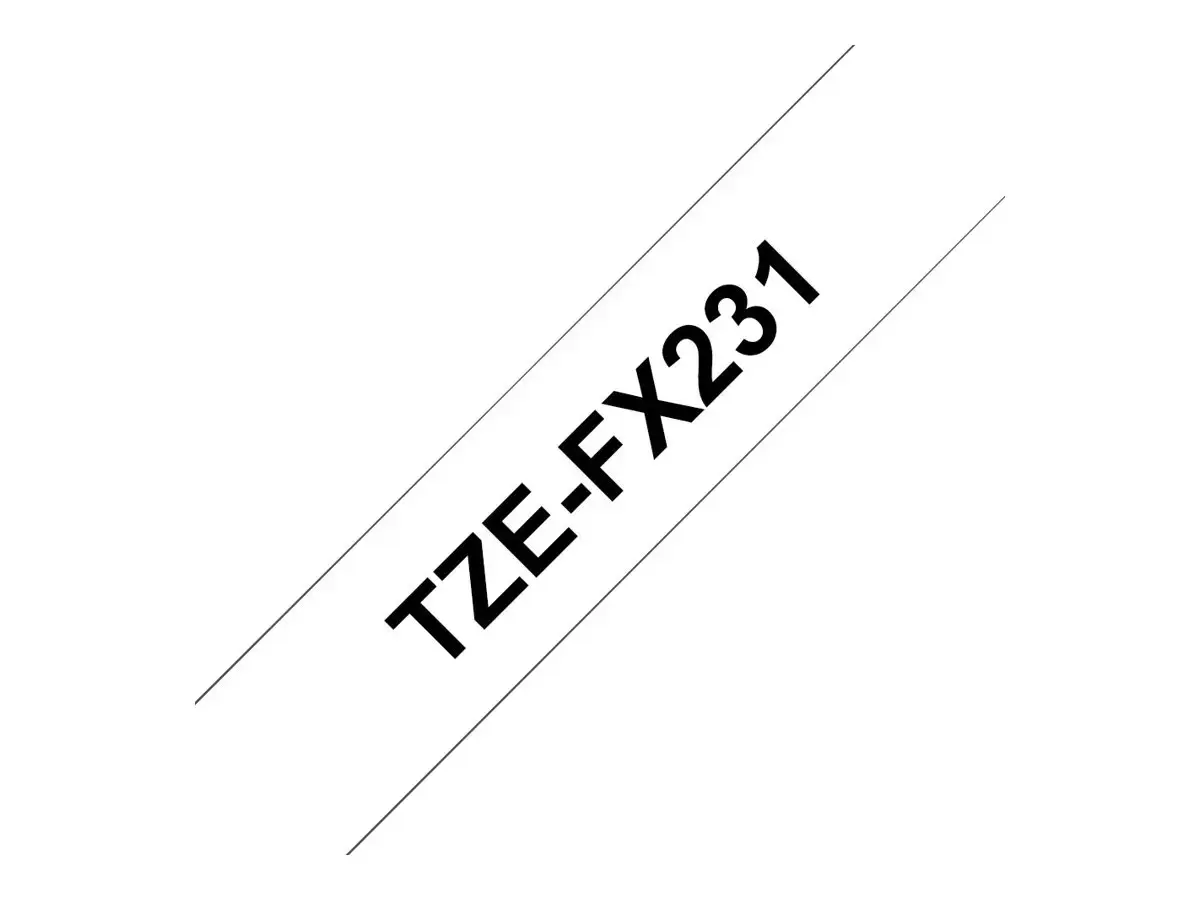 Brother TZEFX231, TZ, baltas, terminio perdavimo, popierius, 8 m, 1 vnt.