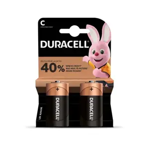 Duracell 2 LR14 C, Vienkartinė baterija, C, šarminė, 1,5 V, 2 vnt., juoda, oranžinė